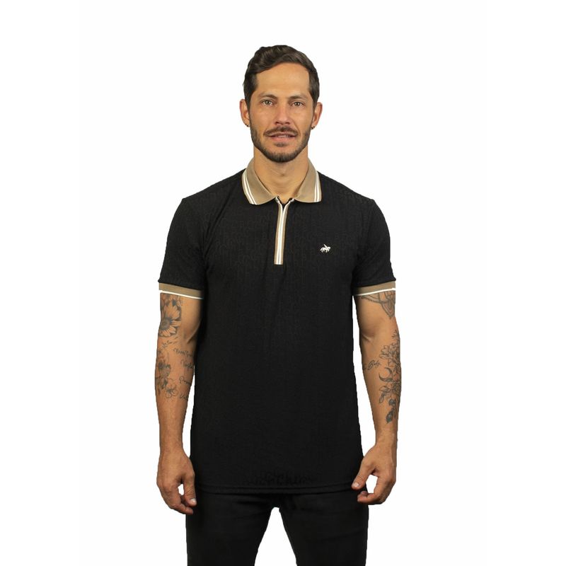 LAGUNA BLUE - Camiseta tipo polo para hombre con cierre laguna blue_.