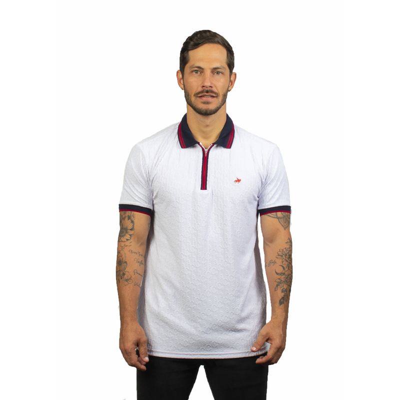 LAGUNA BLUE - Camiseta tipo polo para hombre con cierre laguna blue_.