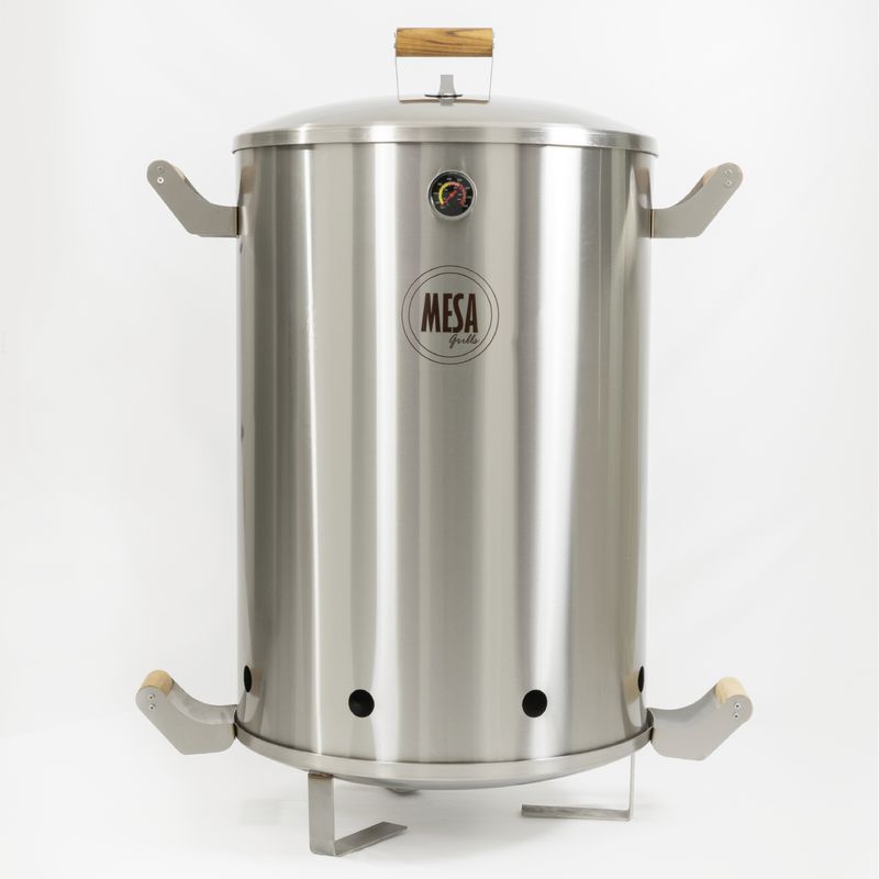 MESA GRILLS - Barril Asador Acero Inoxidable Grande 110x86 cm
