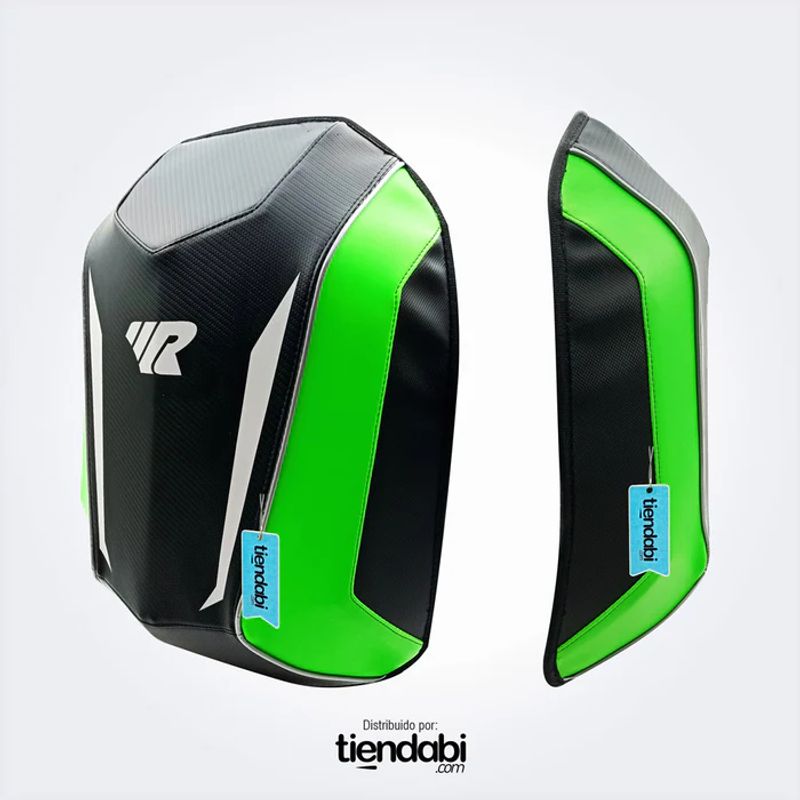GENERICO - Maleta Rígida Impermeable Expandible Reflectiva Moto Verde