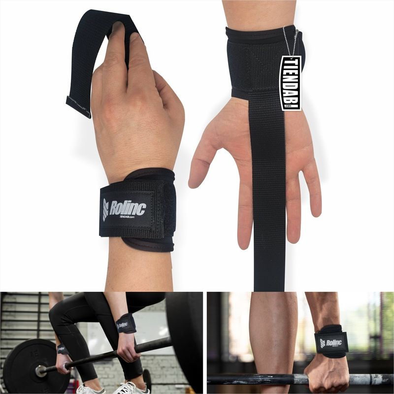 GENERICO - Straps Muñequera ROLINC Gimnasio Gym Levantamiento De Pesas