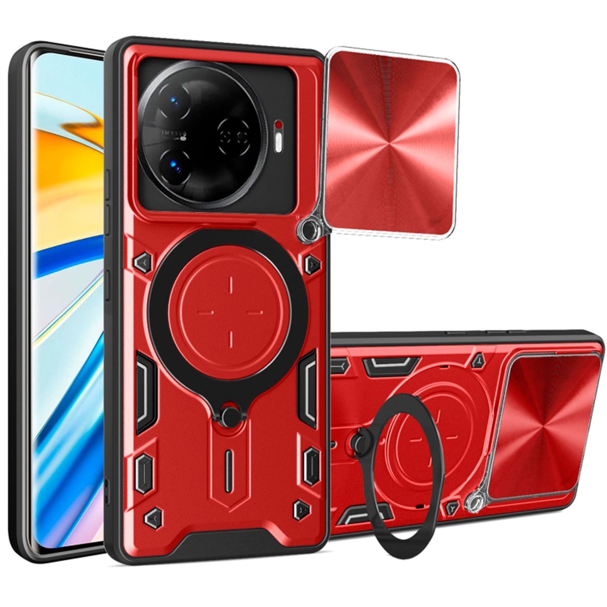 GENERICO - Estuche Proteccion Camara Compatible con tecno Camon 30S Pro Rojo
