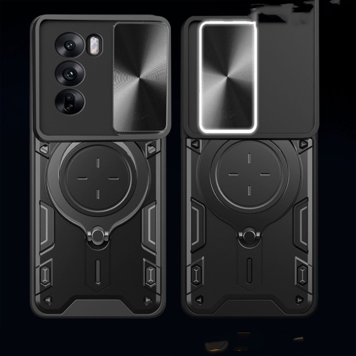 GENERICO - Estuche Armo Antigolpe Compatible con  Oppo Reno 12 Negro