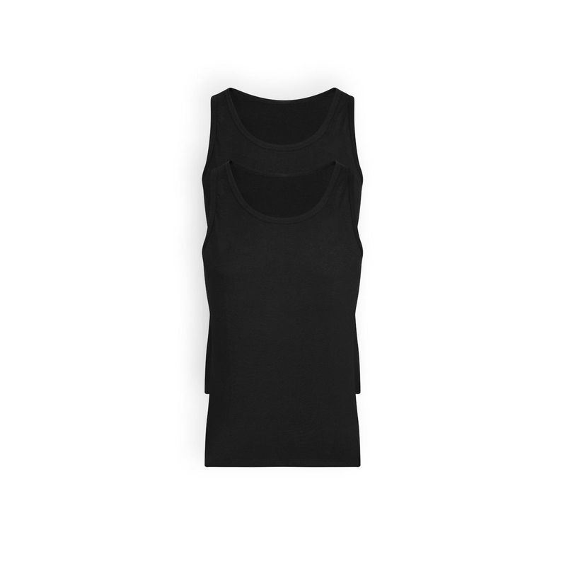 DIANE & GEORDI - Camiseta cuello redondo (Pack X2)(2522) - Negro