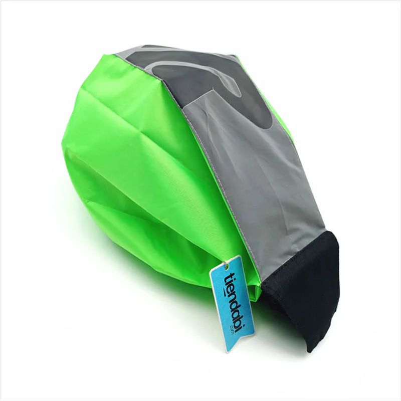 GENERICO - Tula Porta Casco Forro Colmena Reflectiva Impermeable Verde
