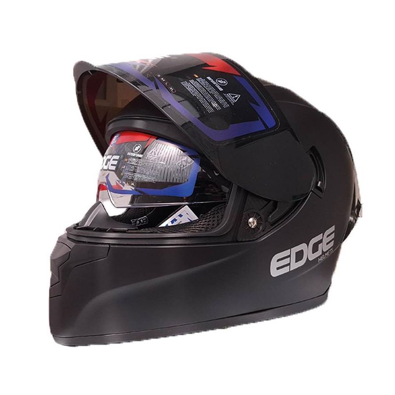 EDGE HELMETS - Casco Edge Integral Racer Sólido Certificación DOT - M
