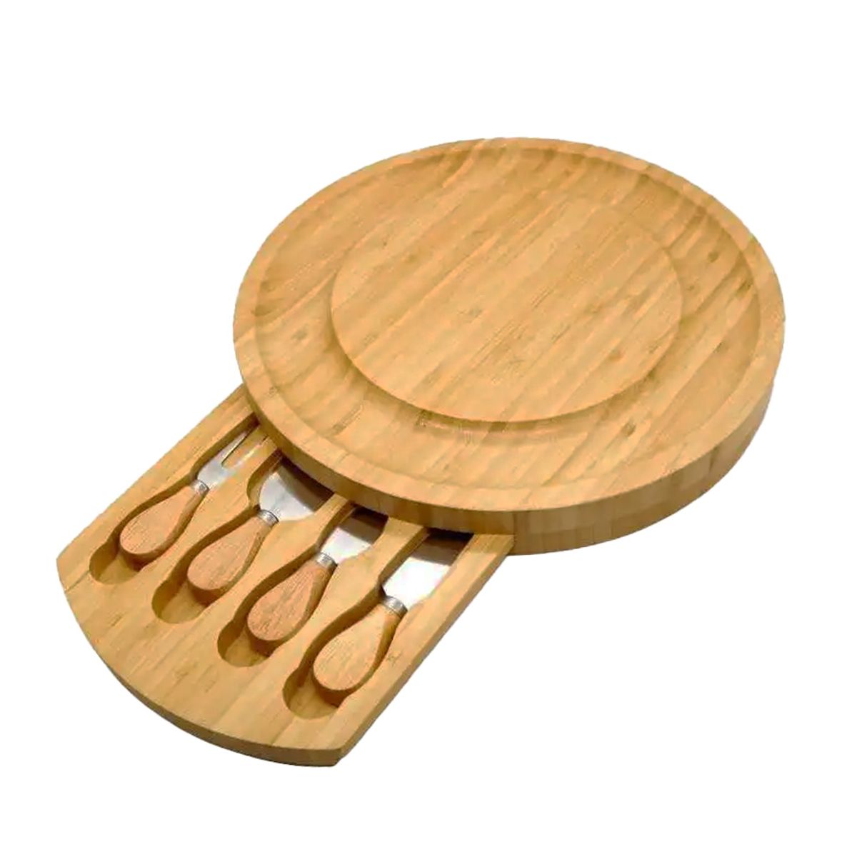 MERTEC - Set Tabla De Quesos con Utensilios Mertec Bambú