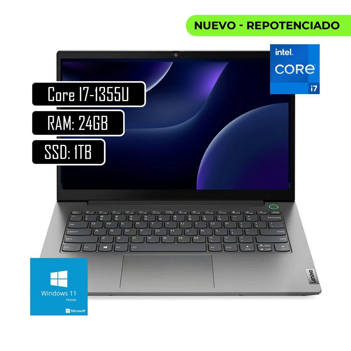 LENOVO - Portatil Lenovo V14 G4 Intel Core I7 1355u RAM 24gb SSD 1TB Fhd 14
