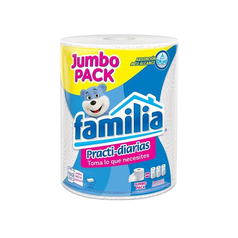 FAMILIA - Toallas De Cocina Familia Practi Diarias x 150 hojas 1 Rollo