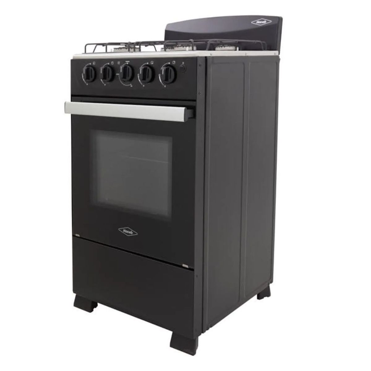 HACEB - Estufa de Piso HACEB ROMERO 50cm 4 Puestos GN Horno Negro