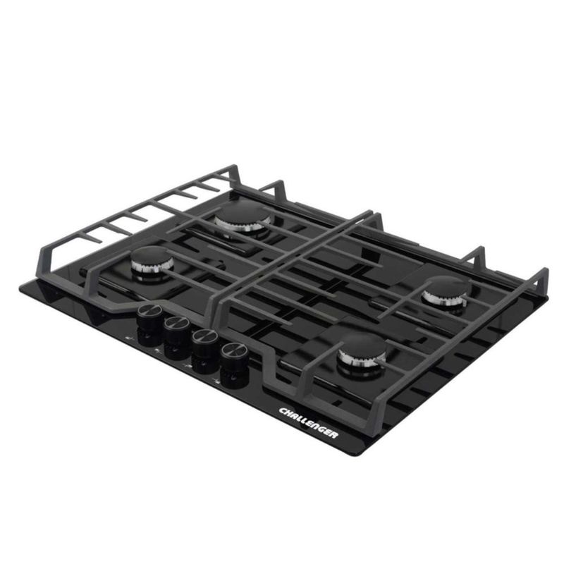 CHALLENGER - Estufa CHALLENGER 65 cm 4 Puestos Gas Natural SQ 6763 Negro
