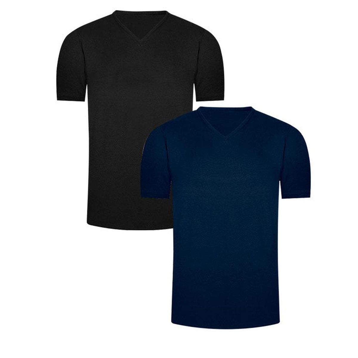 DIANE & GEORDI - Camiseta cuello V (Pack X2)(2850) - Multicolor_.