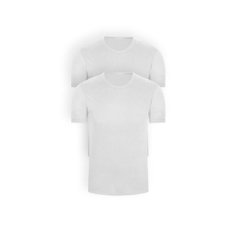 DIANE & GEORDI - Camiseta cuello redondo (Pack X2)(2020) - Blanco