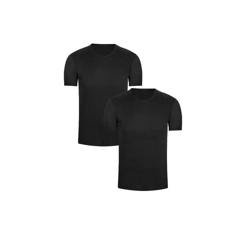 DIANE & GEORDI - Camiseta cuello redondo (Pack X2)(2520) - Negro_.