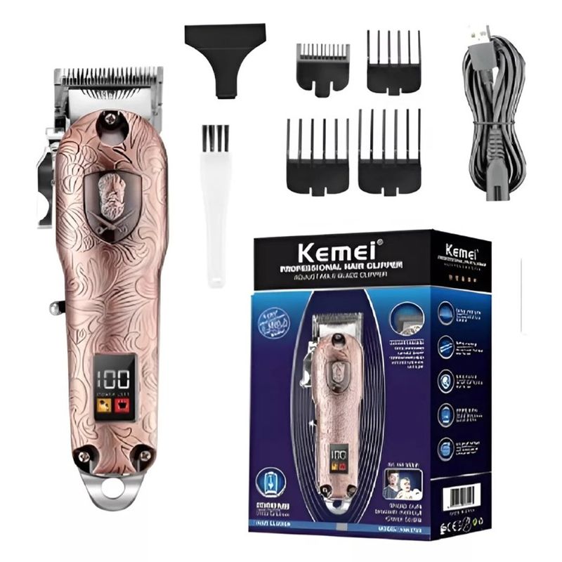 KEMEI - Maquina Patillera De Corte Kemei Km-3708 Trimmer Metalica