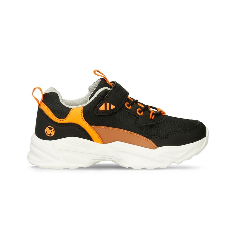 BUBBLE GUMMERS - Tenis Infantil Para Niño Bubblegummers Negro-Naranja Santos