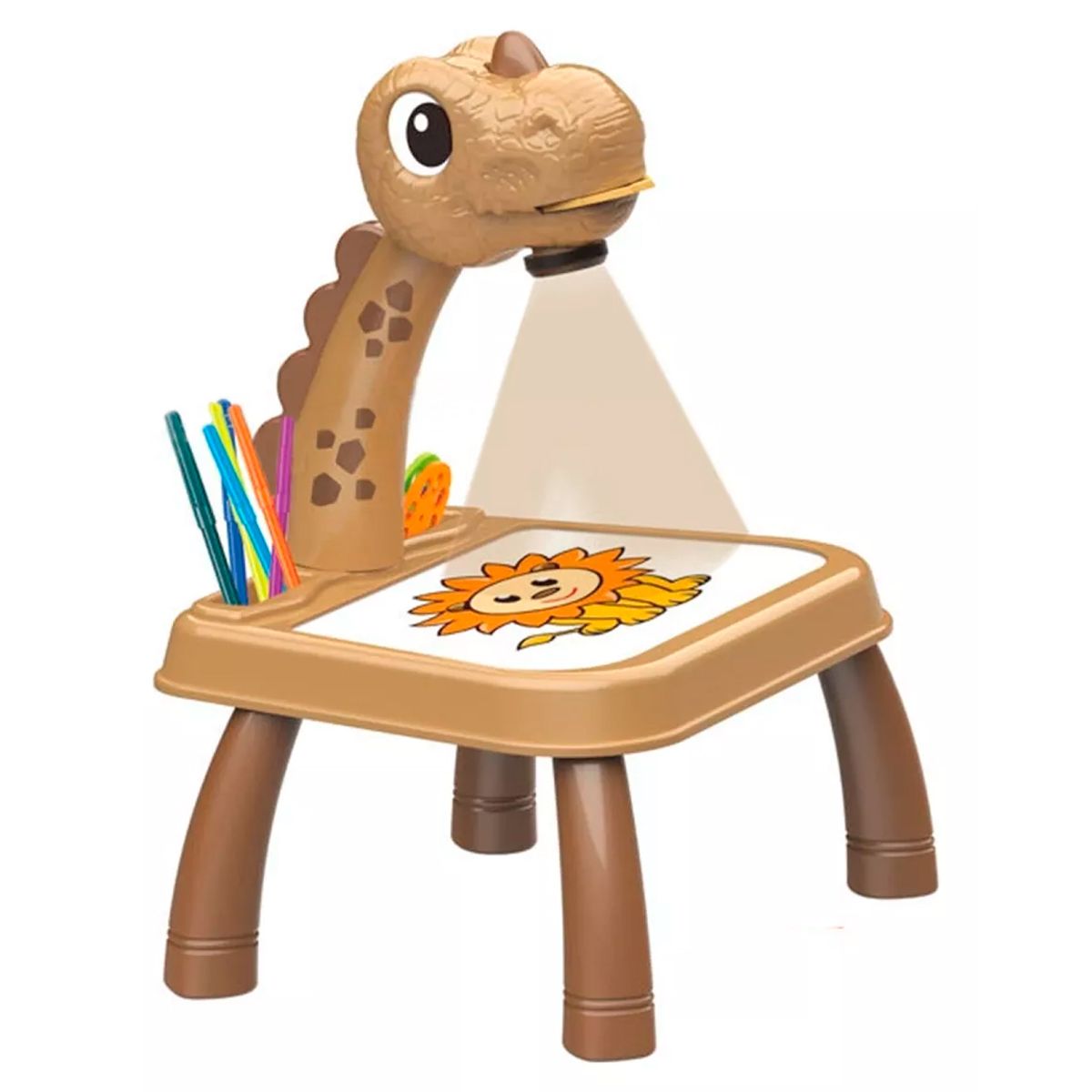 GENERICO - Mesa Led Dibujo Para Niño Proyector Tablero Accesorio Marron