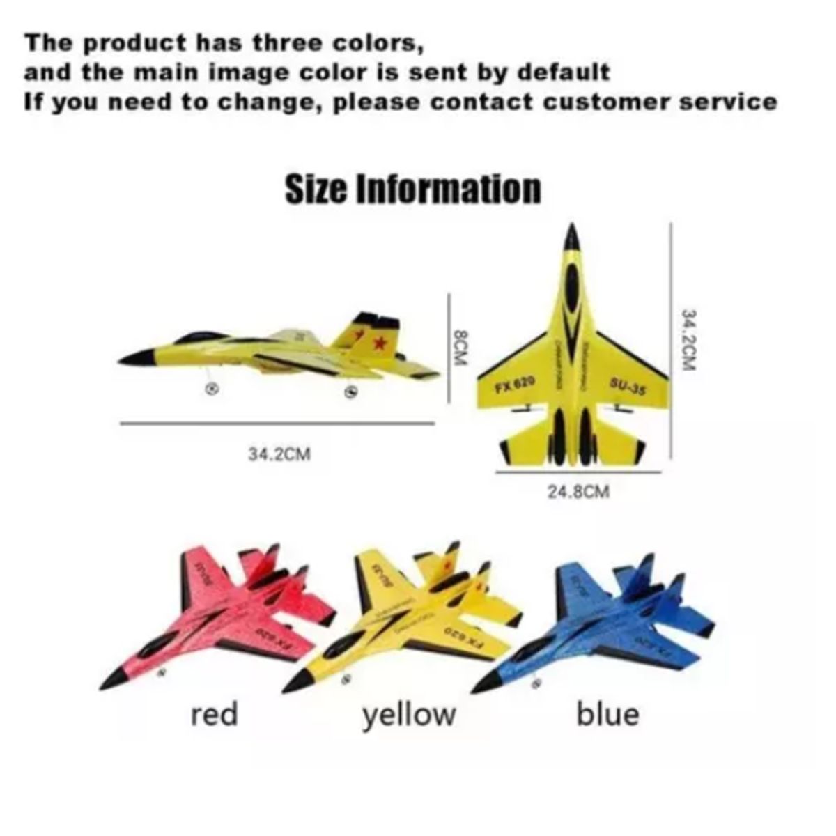 INNOVA - Avión Jet Control Remoto Recargable Volador Planea Juguete