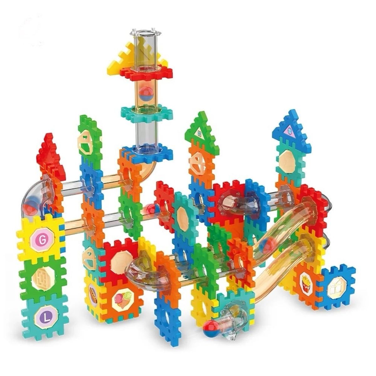 JUGANDO Y EDUCANDO - Juego Laberintos Y Túneles 97 Piezas Armatodo Niños Niñas