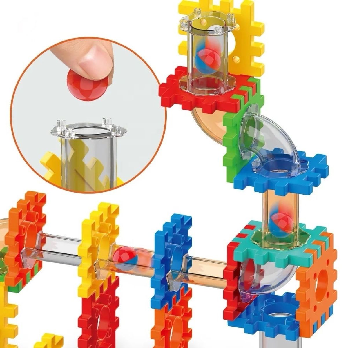 JUGANDO Y EDUCANDO - Juego Laberintos Y Túneles 97 Piezas Armatodo Niños Niñas