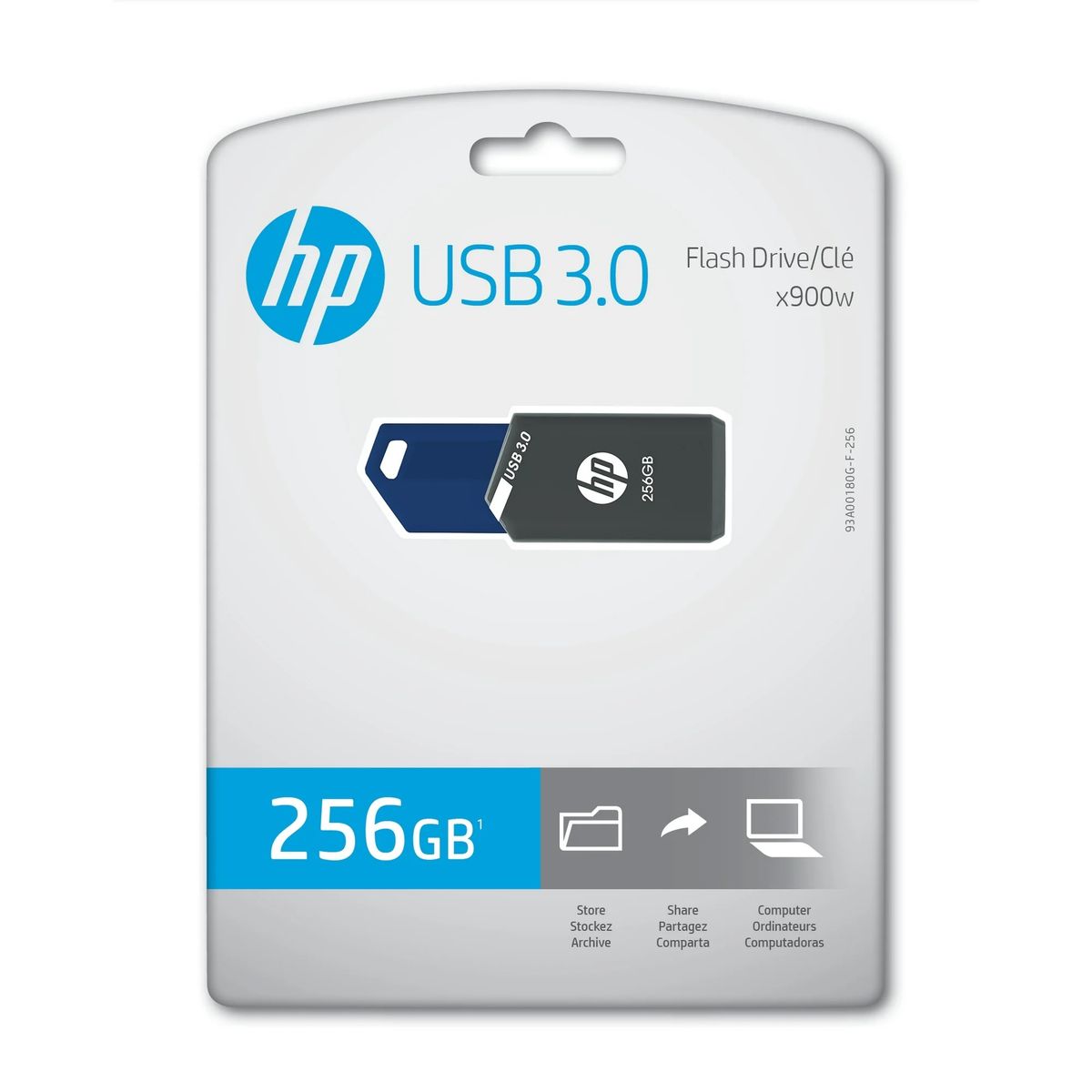HP - Memoria Usb Hp 256 Gigas Original Pendrive 3.0 C Blade