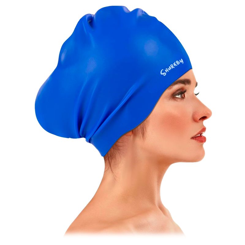 GENERICO - Gorro Natación Silicona Cabello Largo Piscina 60g Adultos