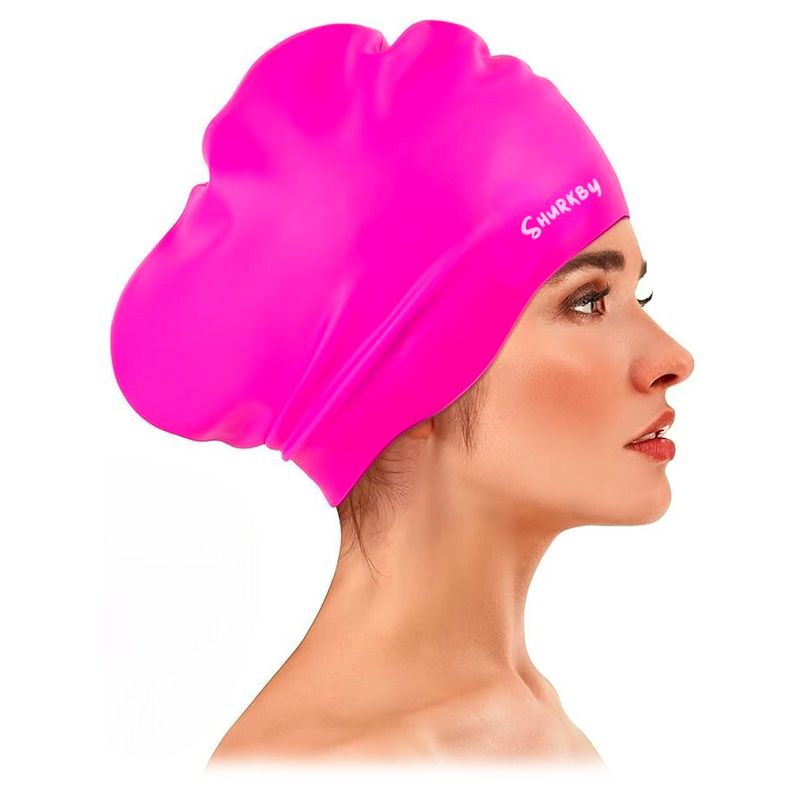 GENERICO - Gorro Natación Silicona Cabello Largo Piscina 60g Adultos