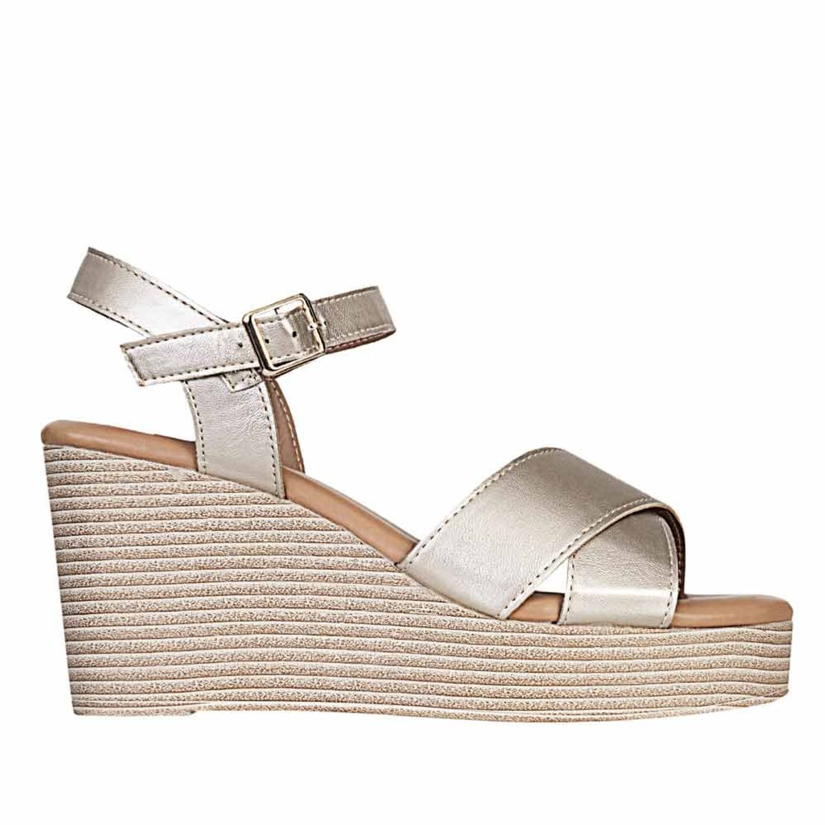 FRATTINI - Plataforma de Mujer marca FRATTINI en Color DORADO   SAND3T9096-1