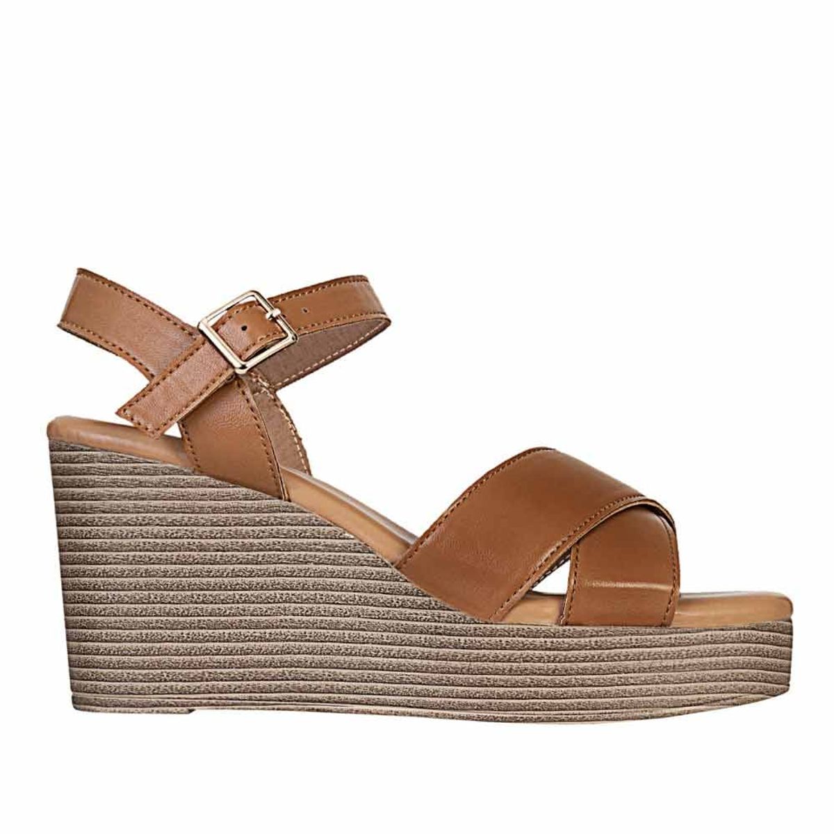 FRATTINI - Plataforma de Mujer marca FRATTINI en Color CAFE   SAND3T9096-1