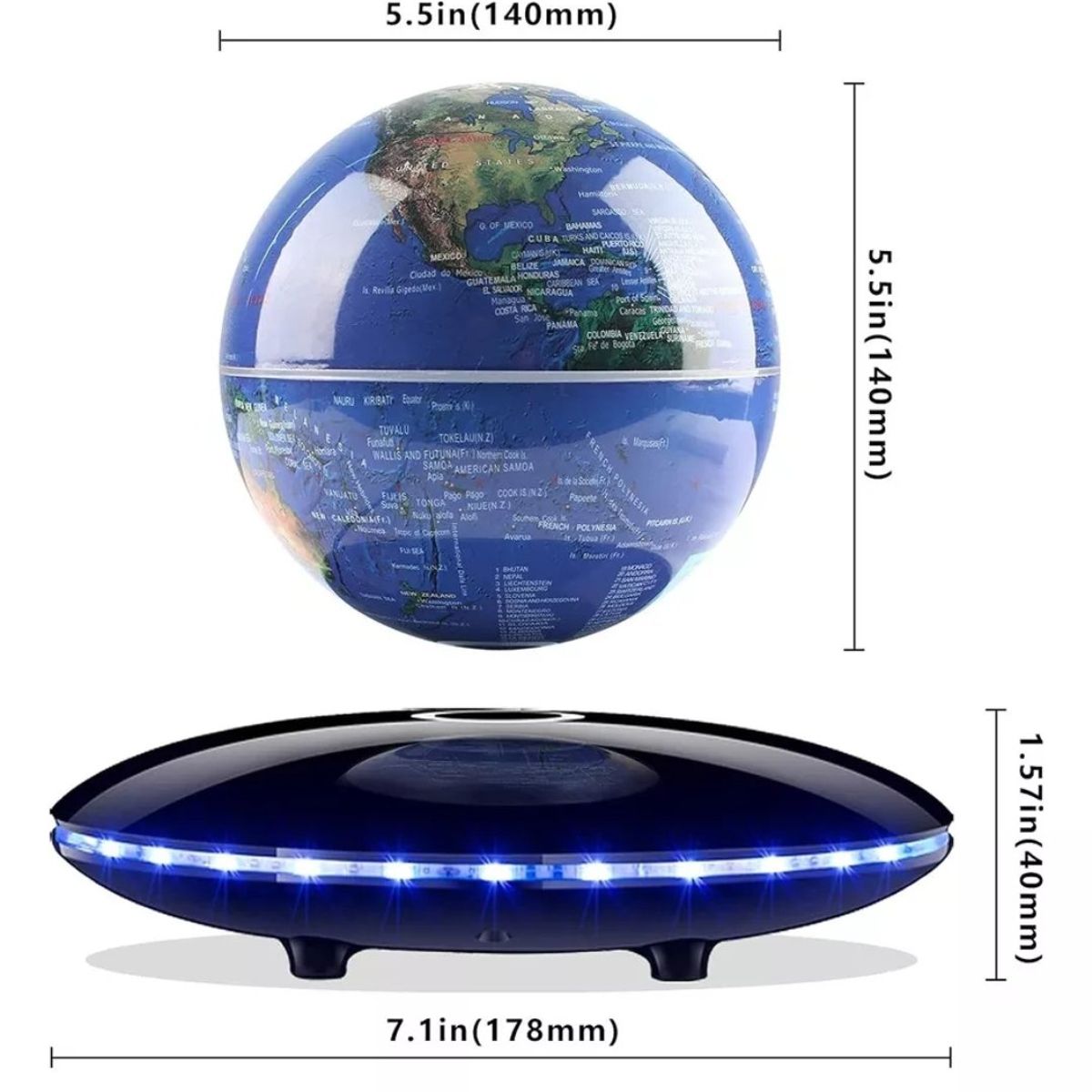 GENERICO - Lampara de levitacion globo terráqueo flotante