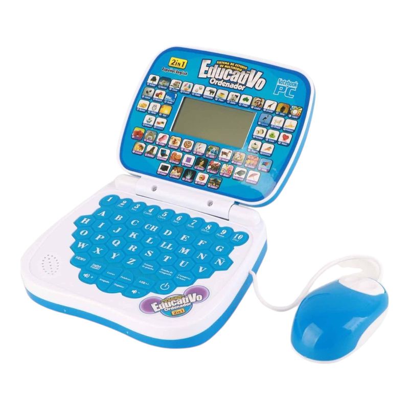 AMERICAN GENERICS - Computadora Infantil Educativa 2 En 1 Ingles Y Español