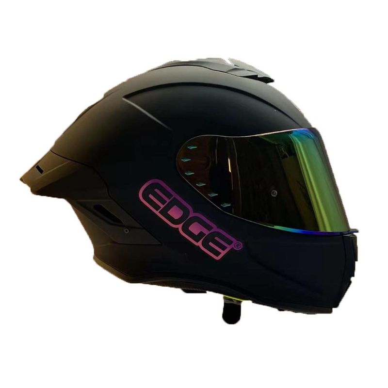 EDGE HELMETS - Casco Edge Integral Shanghai Solido Negro / Rosado Mate Certificado DOT - ECE - M