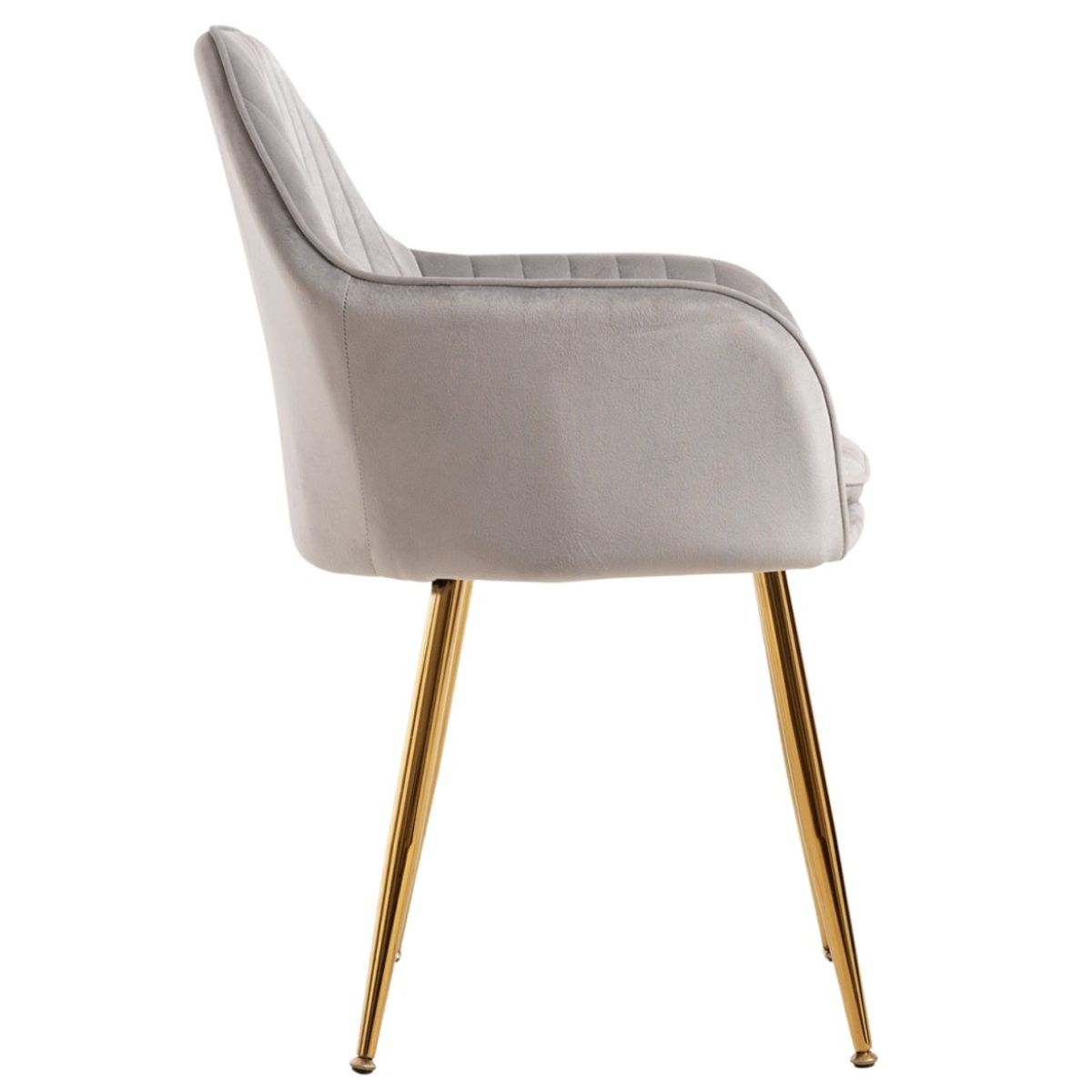 MOBLIHOUSE - Silla De Comedor Terciopelo Valencia Gris