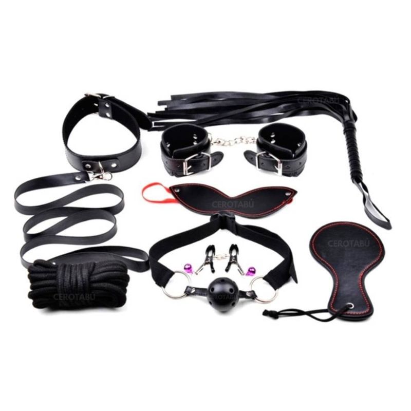 GENERICO - Kit Sado Fetiche 8 Pieza Bdsm Juego Erótico