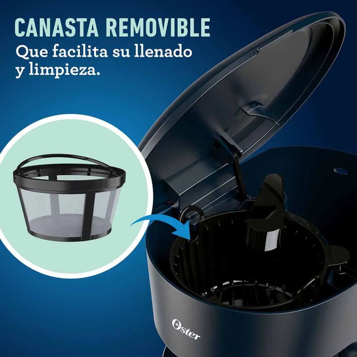 OSTER - Cafetera OSTER 12 Tazas 1000 W BVSTDCS12BN Negro