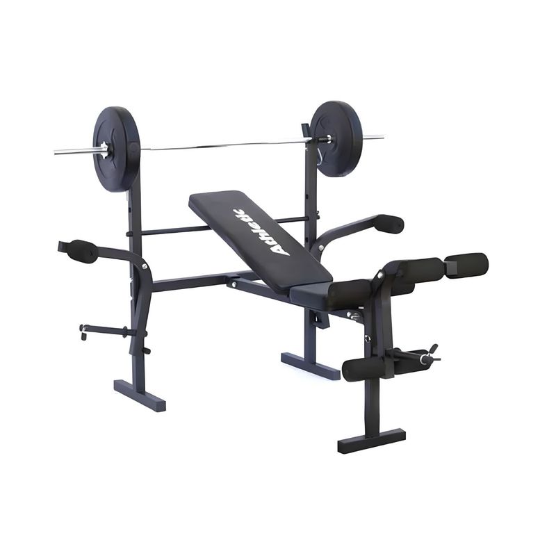ATHLETIC - Banco De Pesas Athletic Plegable + Mancuernas