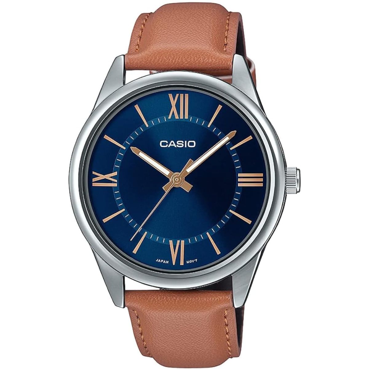 CASIO - Reloj Casio mtp-v005l-2b5udf Original En Cuero - Marron