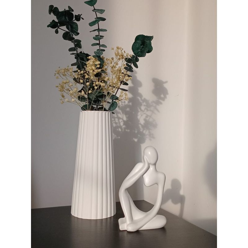 GENERICO - Adorno decorativo moderno y elegante florero Pensante y flores