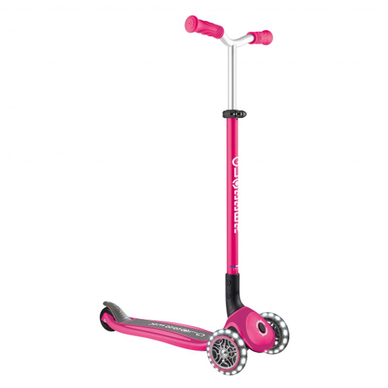 GLOBBER - PATINETA PARA NIÑAS DE 4 A 14 AÑOS - LUCES LED - PLEGABLE