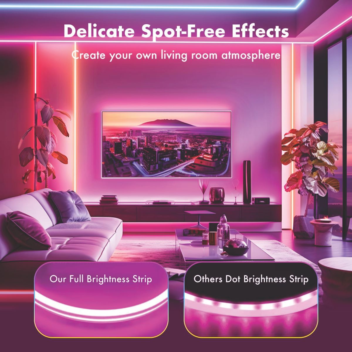 GENERICO - Tira Luz Led Neon Multicolor 5 Metros Rítmica Control Remoto