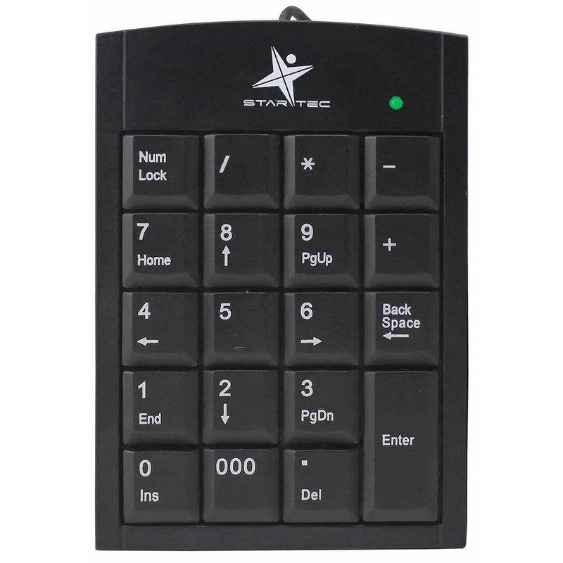 STARTEC - Teclado Numerico Star Tec St-Nk-08 USB Negro