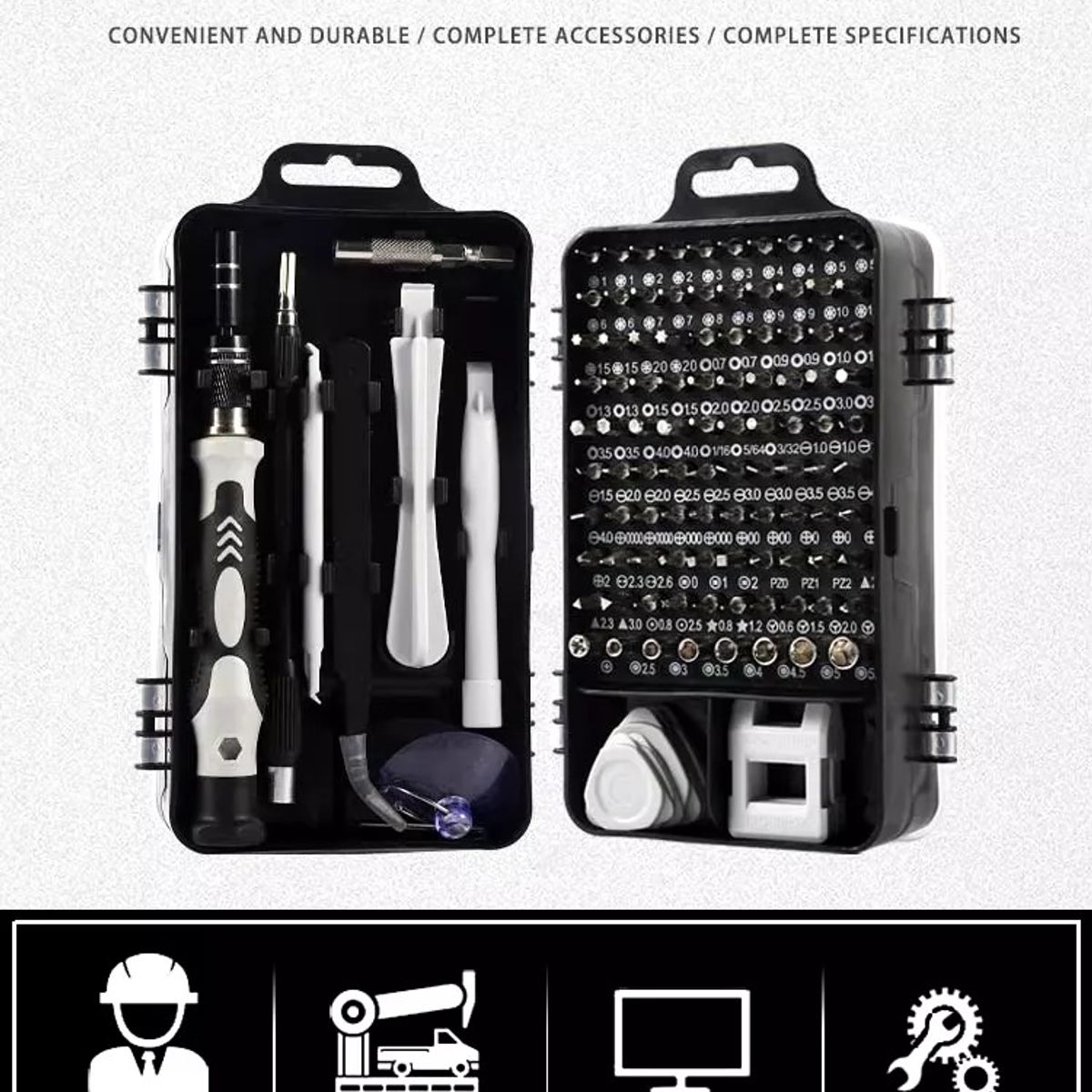 GENERICO - (COMBO) Destornillador De Precisión 115 Pc + Kit De Aseo Electrónico