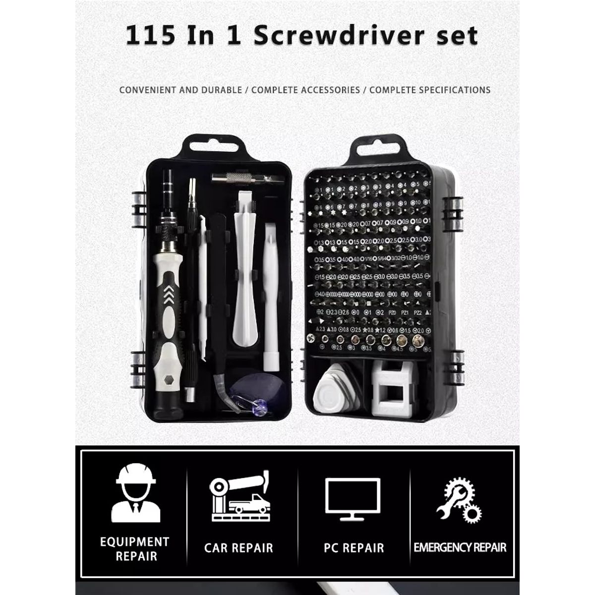GENERICO - (COMBO) Destornillador De Precisión 115 Pc + Kit De Aseo Electrónico