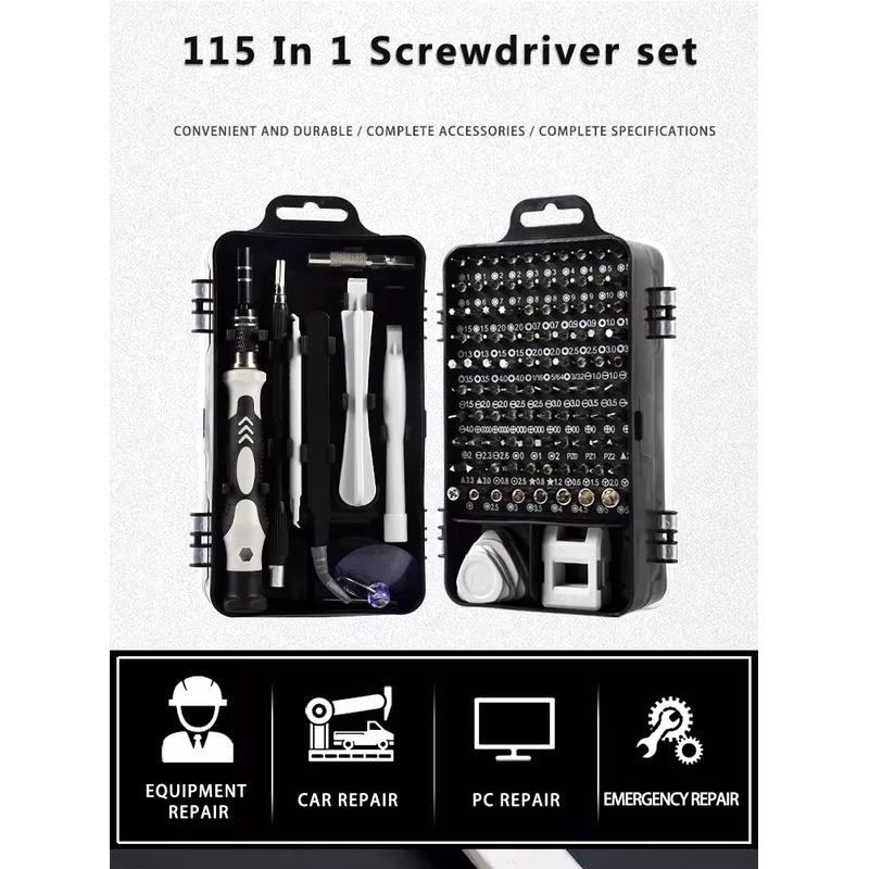 GENERICO - (COMBO) Destornillador De Precisión 115 Pc + Kit De Aseo Electrónico
