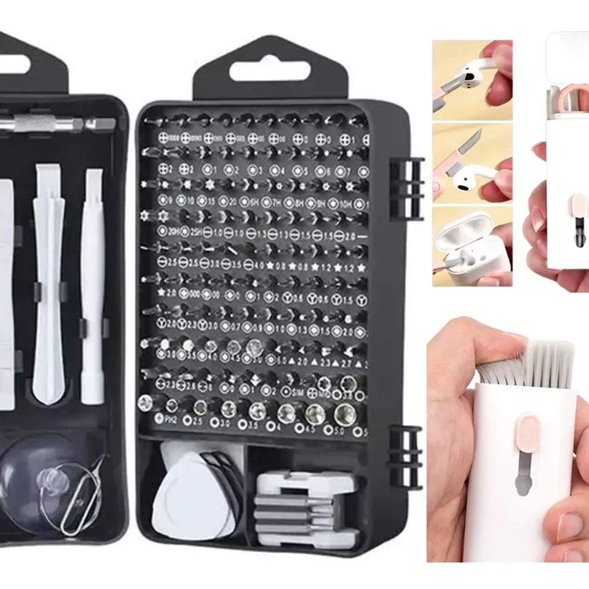 GENERICO - (COMBO) Destornillador De Precisión 115 Pc + Kit De Aseo Electrónico