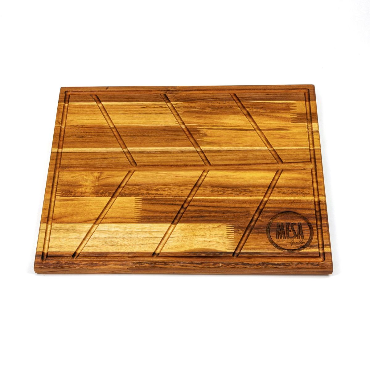 MESA GRILLS - Tabla Para Corte En Madera Teca 50x40x25 Cm