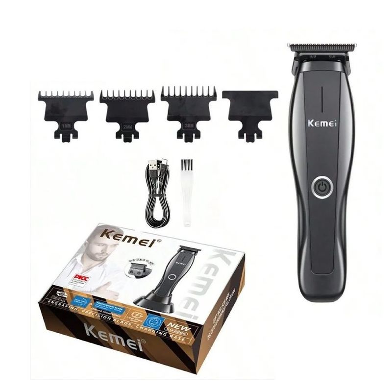 KEMEI - Cortadora De Pelo Inalambrica Original Kemei KM-2295 Con Base De Carga