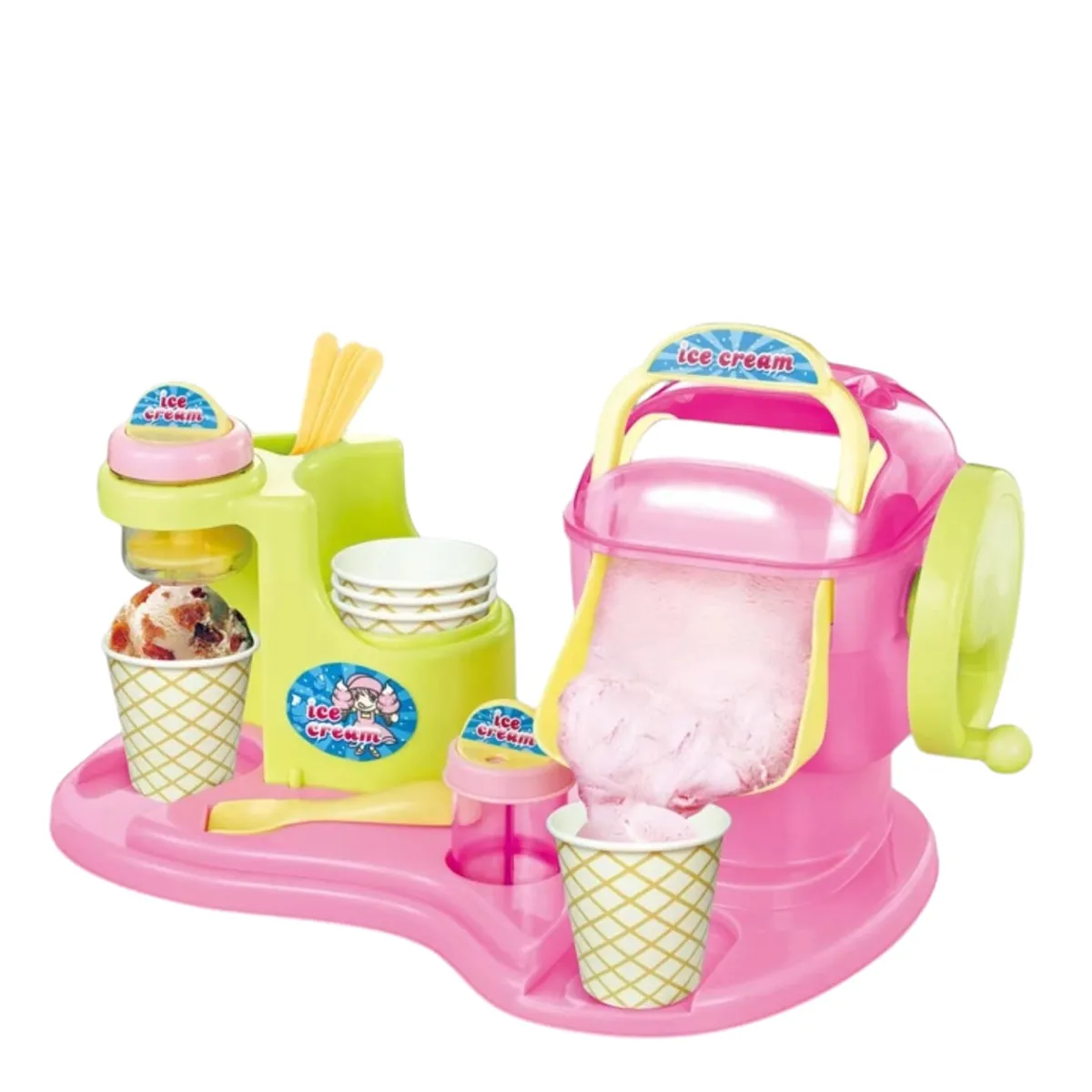 GENERICO - MAQUINA DE HACER HELADO REAL JUGUETE NIÑA INCLUYE ACCESORIOS