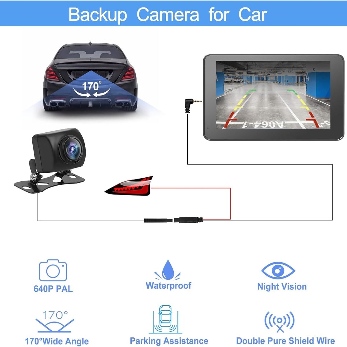 GENERICO - Pantalla 7" HD Táctil Portátil Con Apple Carplay y Android Auto 2 DIN