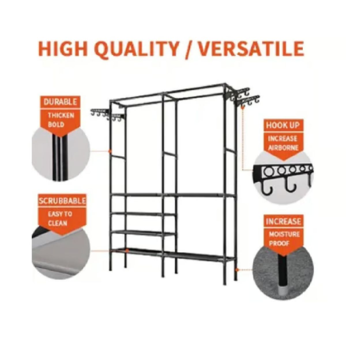 GENERICO - CLOSET ARMARIO METLICO ARMABLE 5 NIVELES